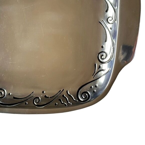 Vintage Lenox Spyro Handcrafted Serving Tray Intricate Scrollwork Design - Picture 9 of 10